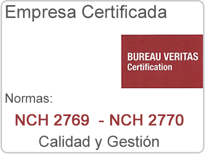 Certificacion NCH2769 NCH2770